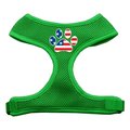 Unconditional Love Paw Flag USA Screen Print Soft Mesh Harness Emerald Green Extra Large UN806189